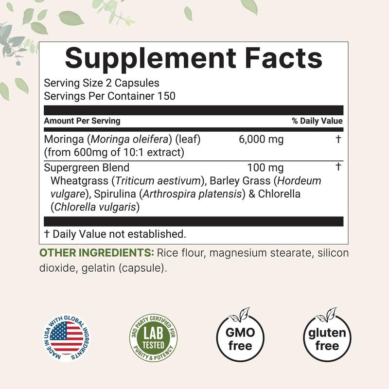 Moringa Capsules 1000mg